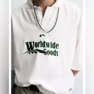 Zara Men’s Worldwide Goods White Graphic Tee